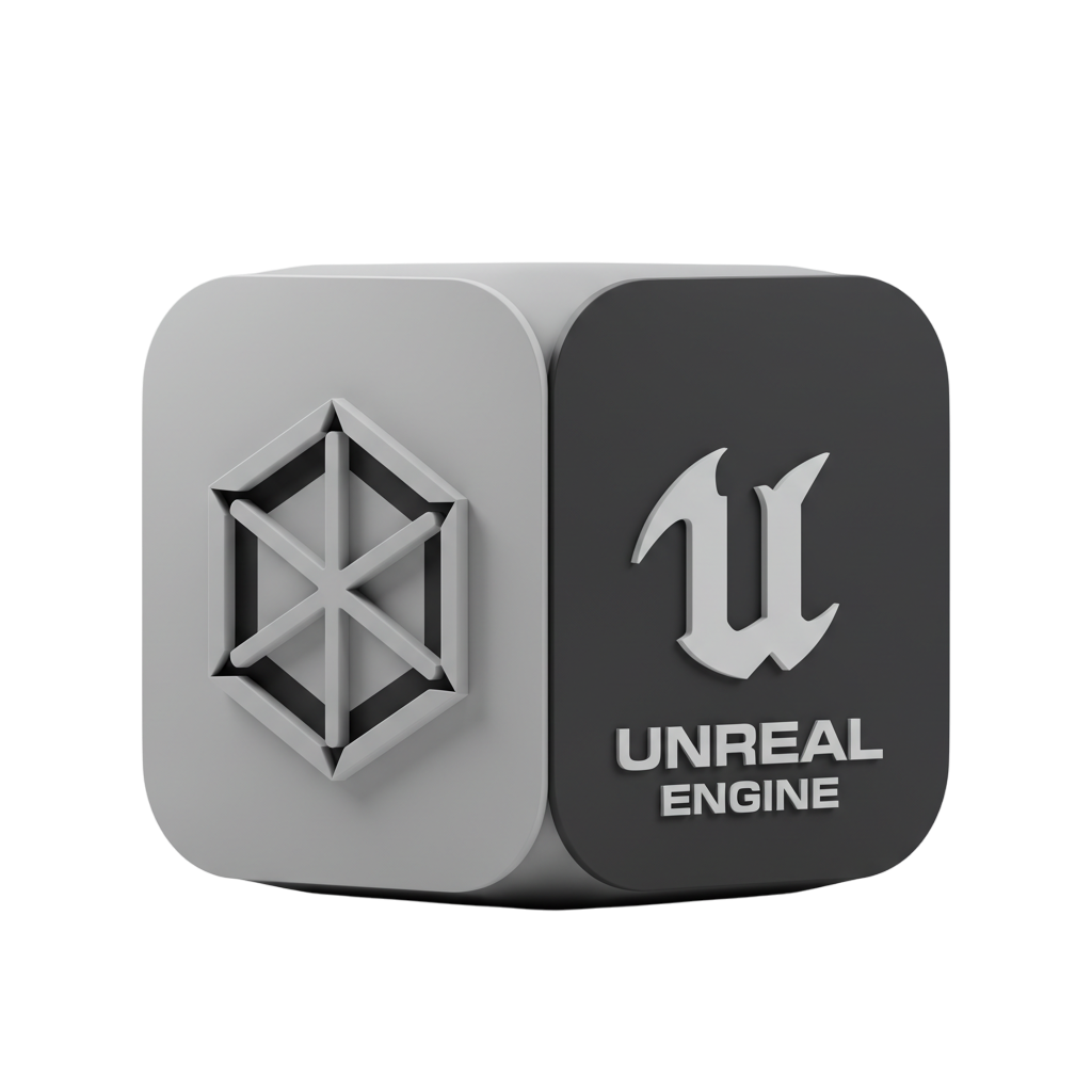 Unreal and Unity logos